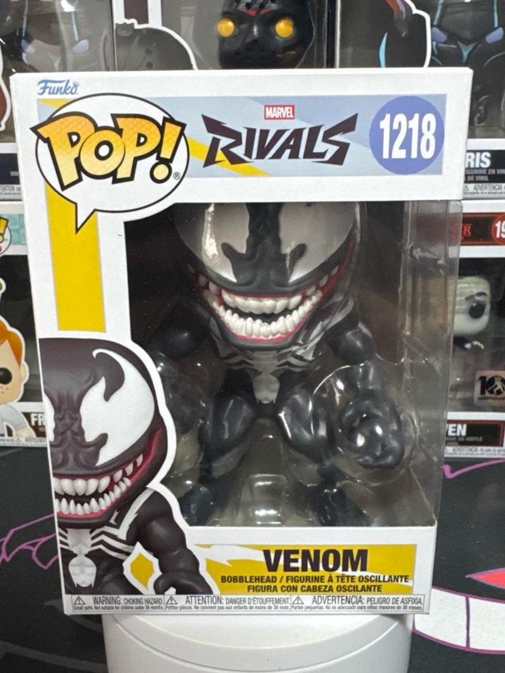 Marvel Venom Funko Pop! Rivals Vinyl Figure - Black with White & Red Accents